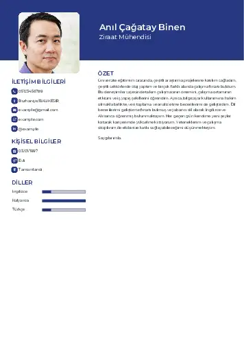Ziraat Mühendisi Cv Örnekleri cv indir